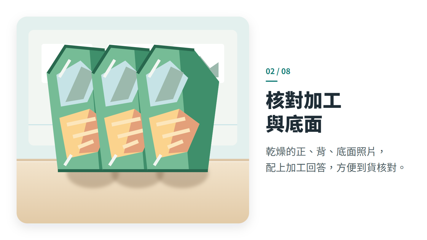核對加工 與底面