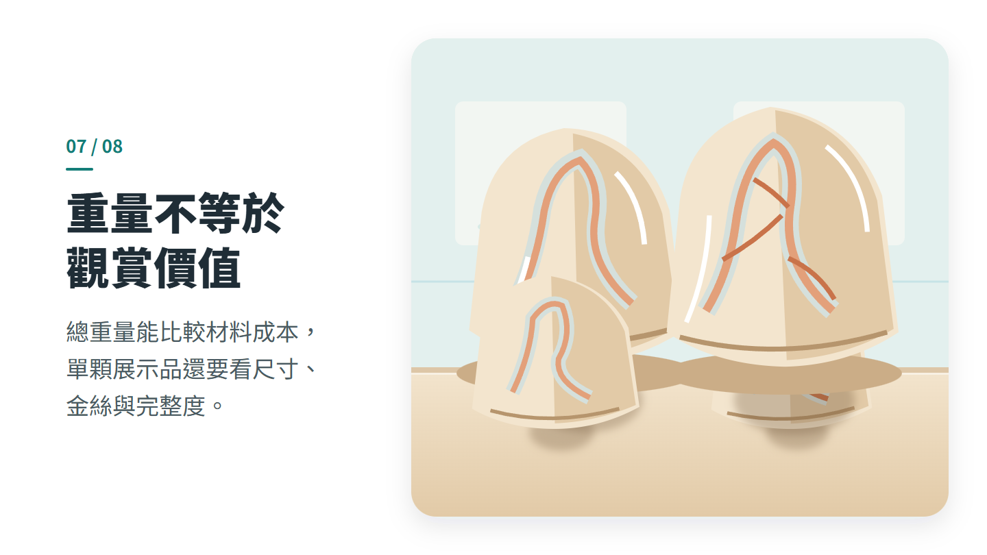 重量不等於 觀賞價值